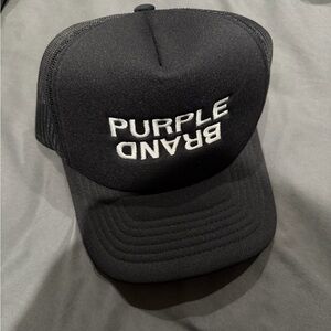 Purple Brand Black Mesh Cap